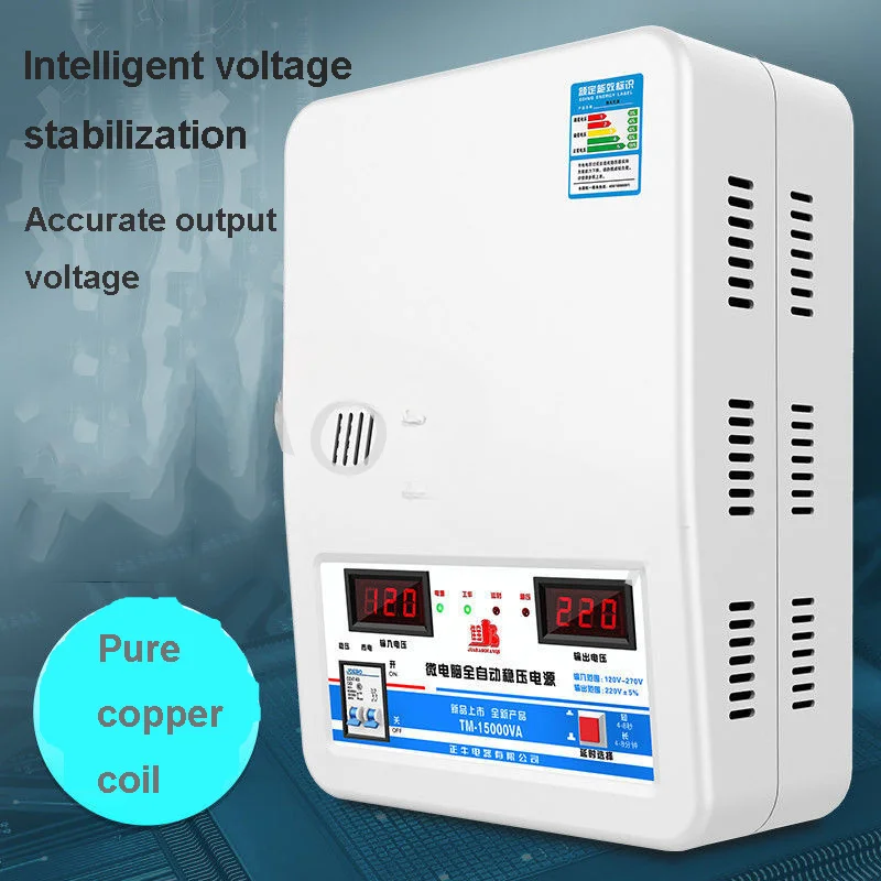 For 15KW Voltage Stabilizer With Input Voltage 120V-270V Output 220V Household Automatic Stabilized Power Supply