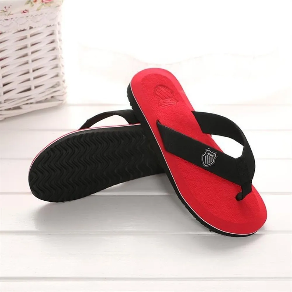 

Male Flat Beach Sandals Casual Shoes Men Slippers Soft Soled EVA Flip Flops House