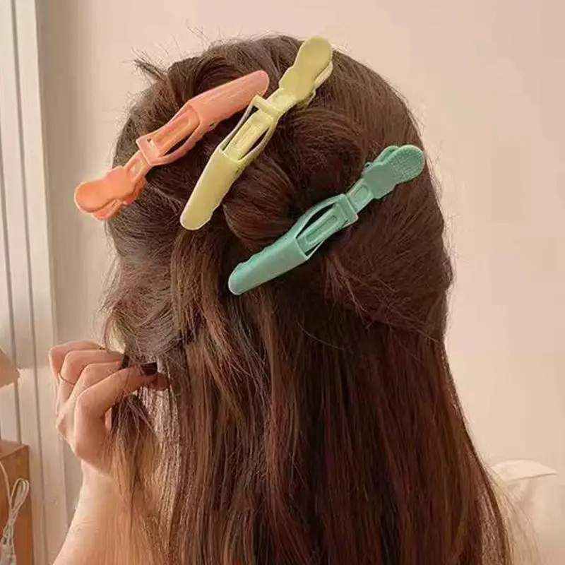 6Pcs Alligator Hair Clips Clamps Claw Section Hairpin Enhanced Crocodile Non-slip Clips Salon Hair Styling Accessories view 4