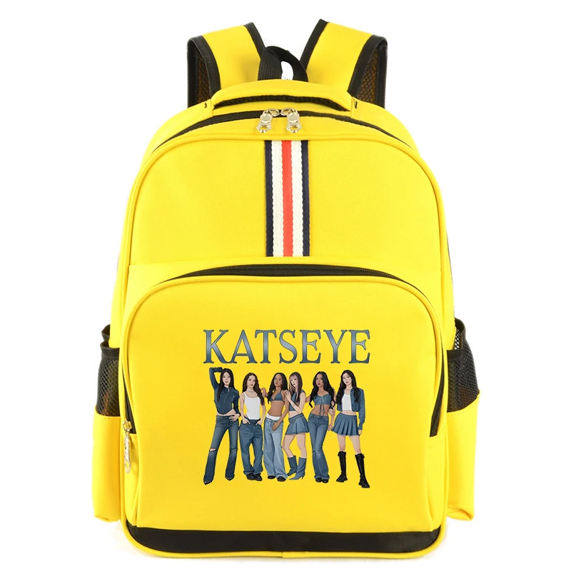 

Fashion Kids Schoolbag Katseye Beautiful Chao Print Backpack High-capacity Students School Bags Boys Girls Primary Bookbag Gift