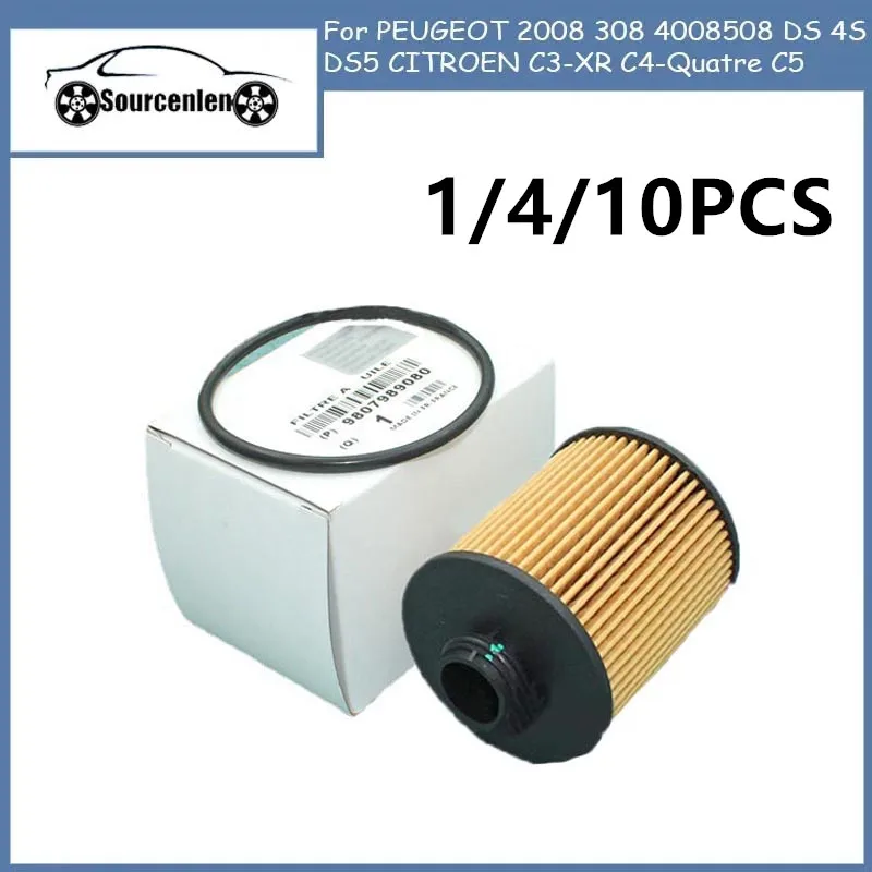 FILTER Oil Filter for PEUGEOT 2008 308 4008 508 DS 4S DS5 CITROEN C3-XR C4-Quatre C5 AIRCROSS 9807989080 98079-89080