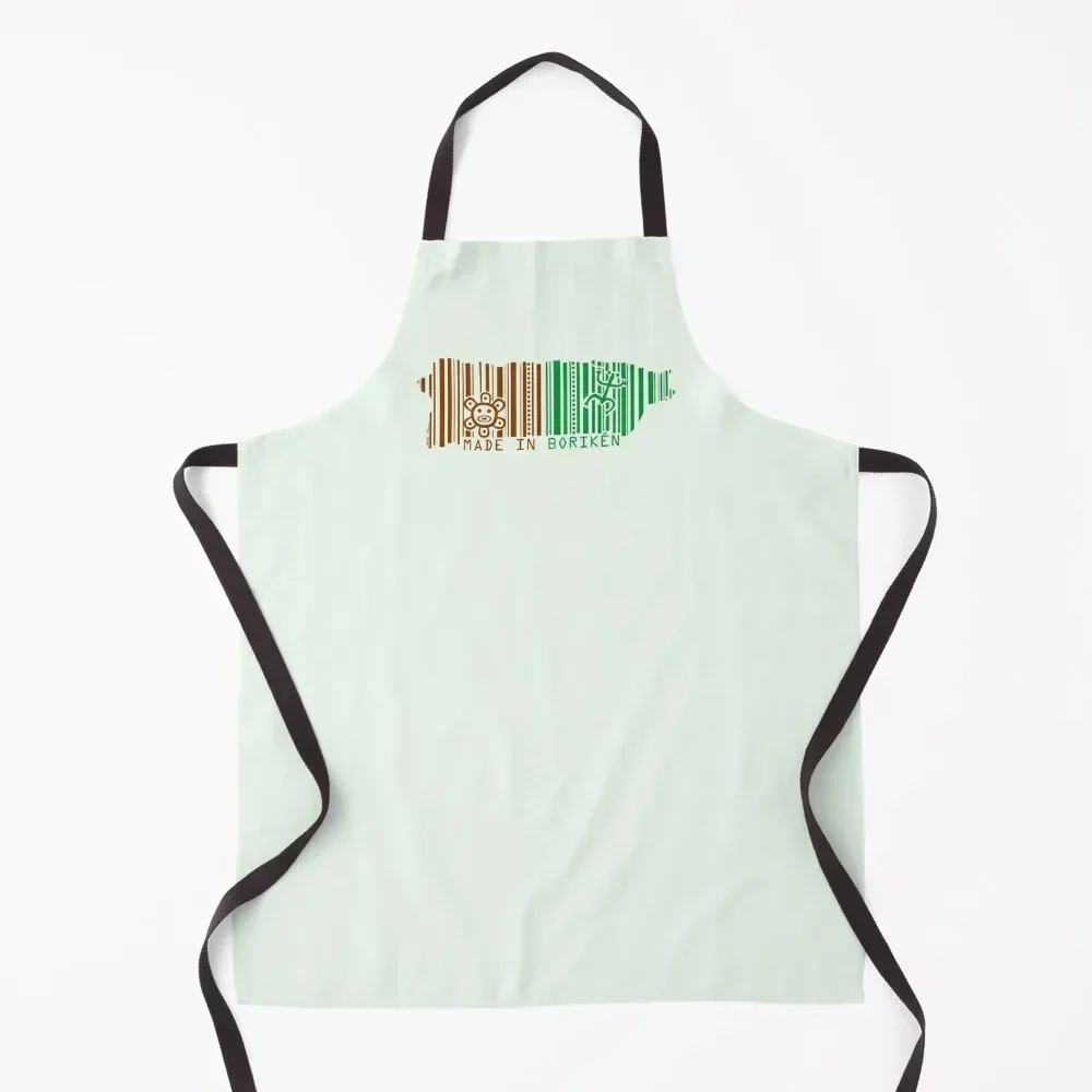 

Puerto Rico Map Made in Boriken Taino Coqui Apron women's kitchens Custom Home and kitchen products For Man Apron
