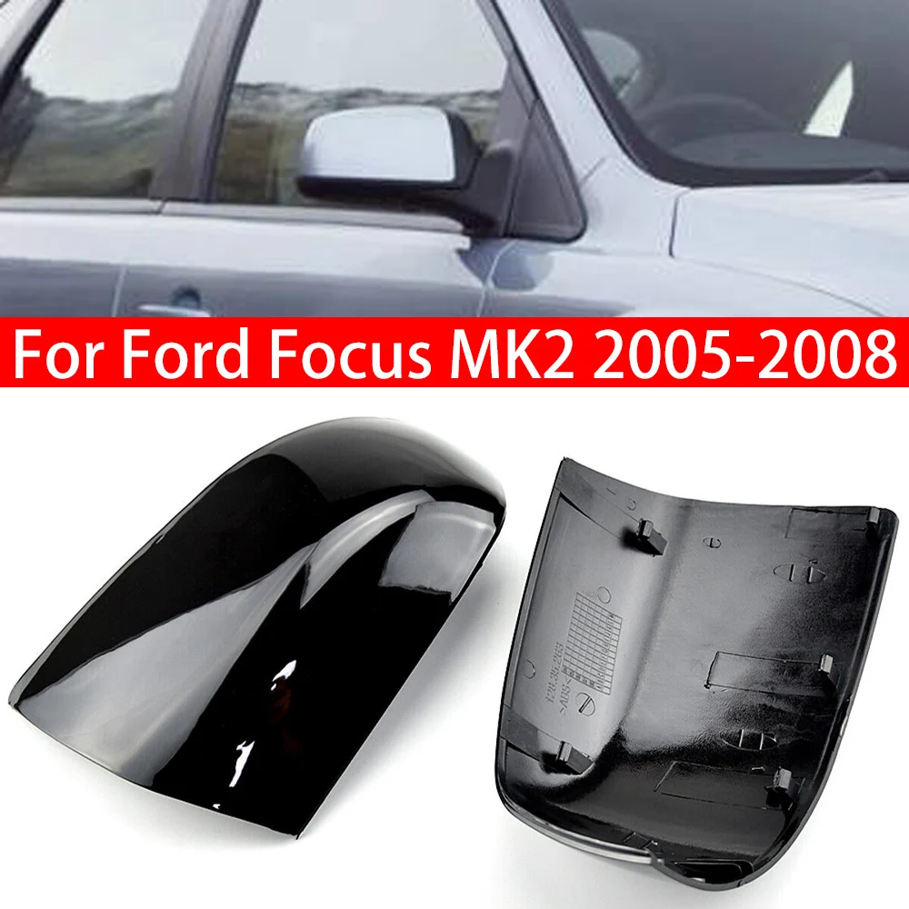 

For Ford Focus MK2 2005-2008 Replacement Car Rearview Side Mirror Cover Wing Cap Exterior Door Frame Housing Case Trim Carbon