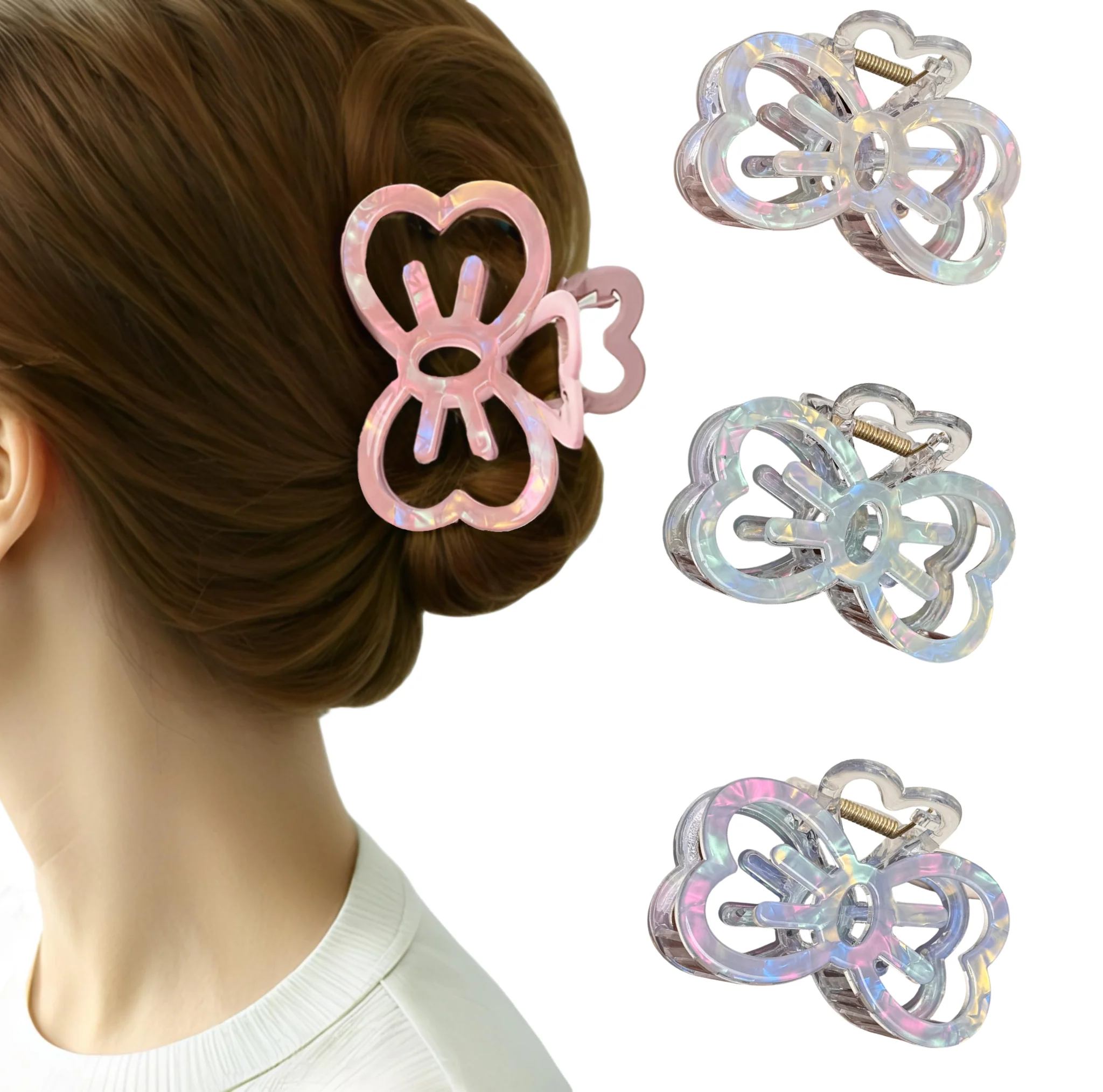 

Dowell Korean Style Dazzling Cutout Acrylic Claw Clip Daily Women's Hair clips Hair Accessories