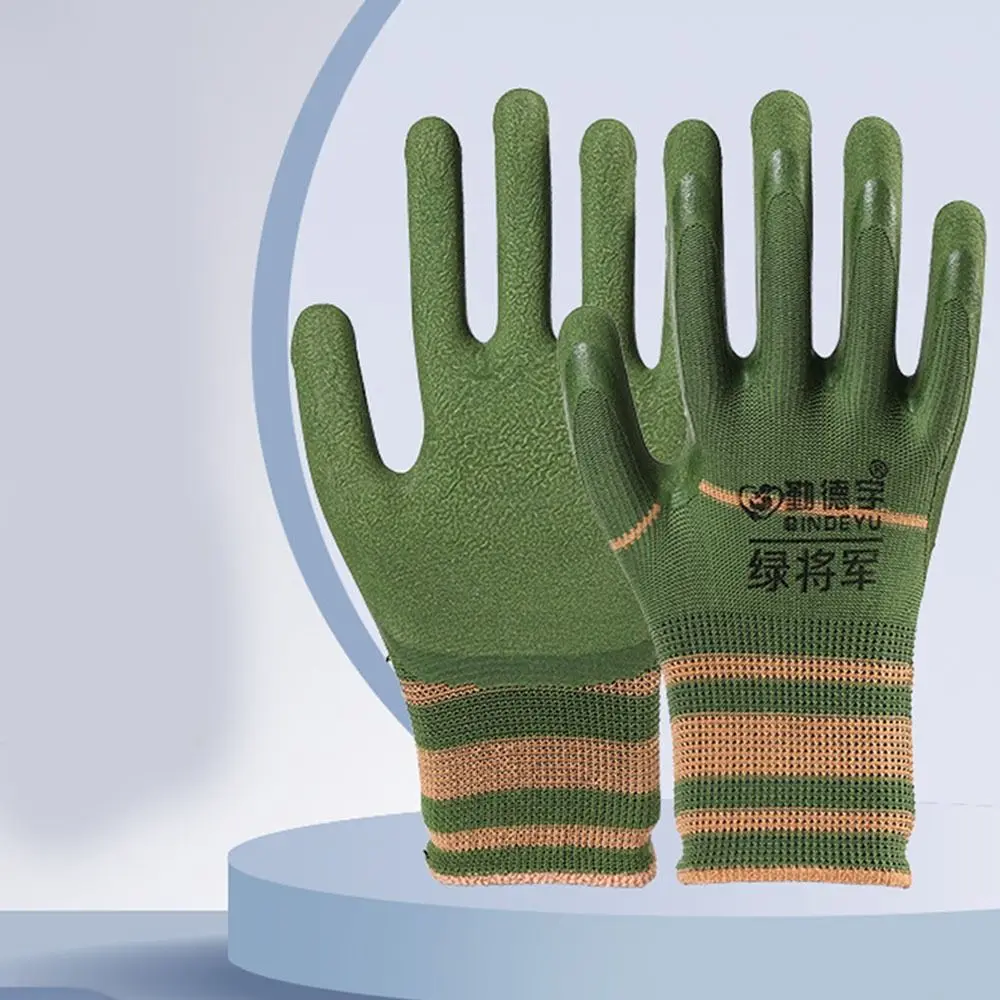 

12Pair Wear-resistant Tire Rubber Glove Workshop Protection Non-slip Work Glove Safety Breathable Labor Protection Gloves