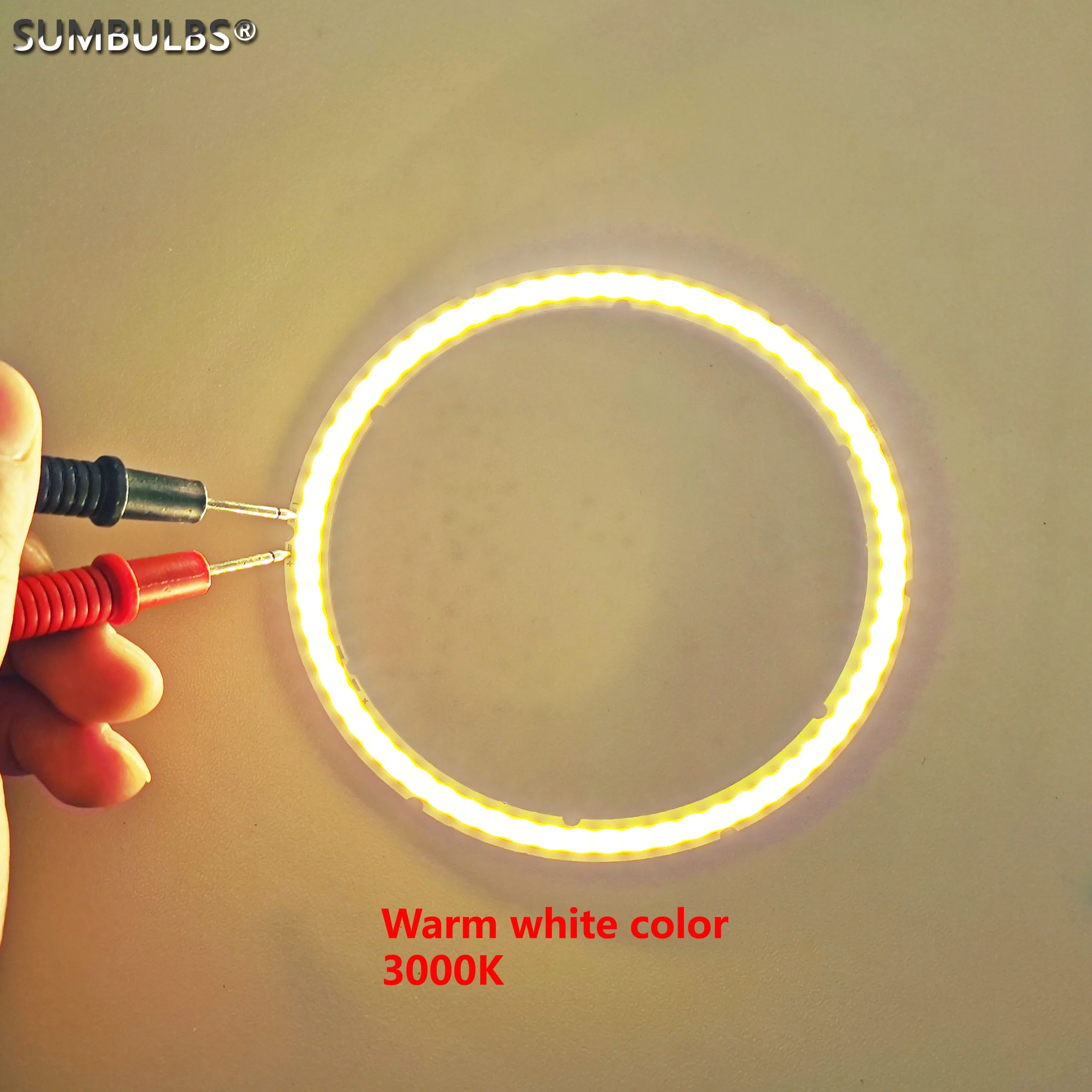 Imagem -04 - Fonte de Luz Led Cob Ring para Lâmpada Faça Você Mesmo Forma Anual Branco Frio Quente Olhos de Anjo 12v dc 20 Mm120 mm 2w-12w