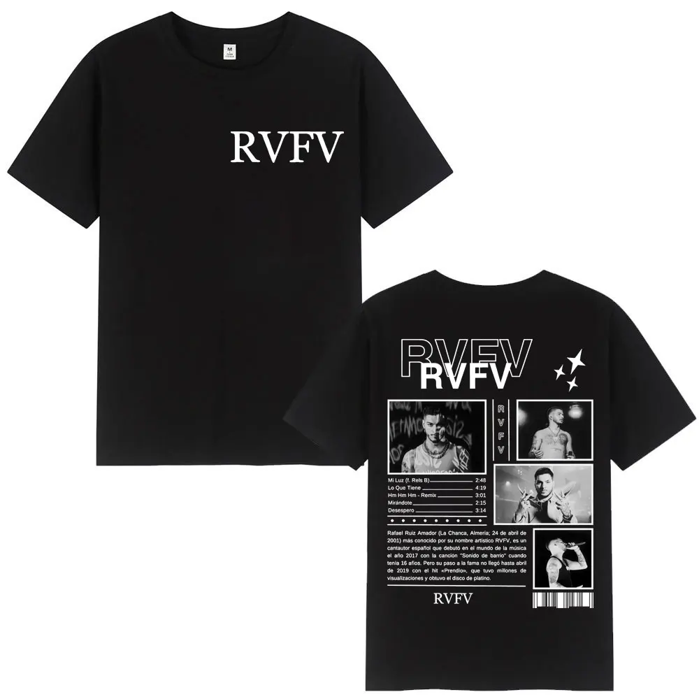 

Rapper RVFV Eltiburón Tour 2025 Graphic T Shirts Men Women Hip Hop Vintage Short Sleeve T-shirt Fashion Casual Cotton T-shirts