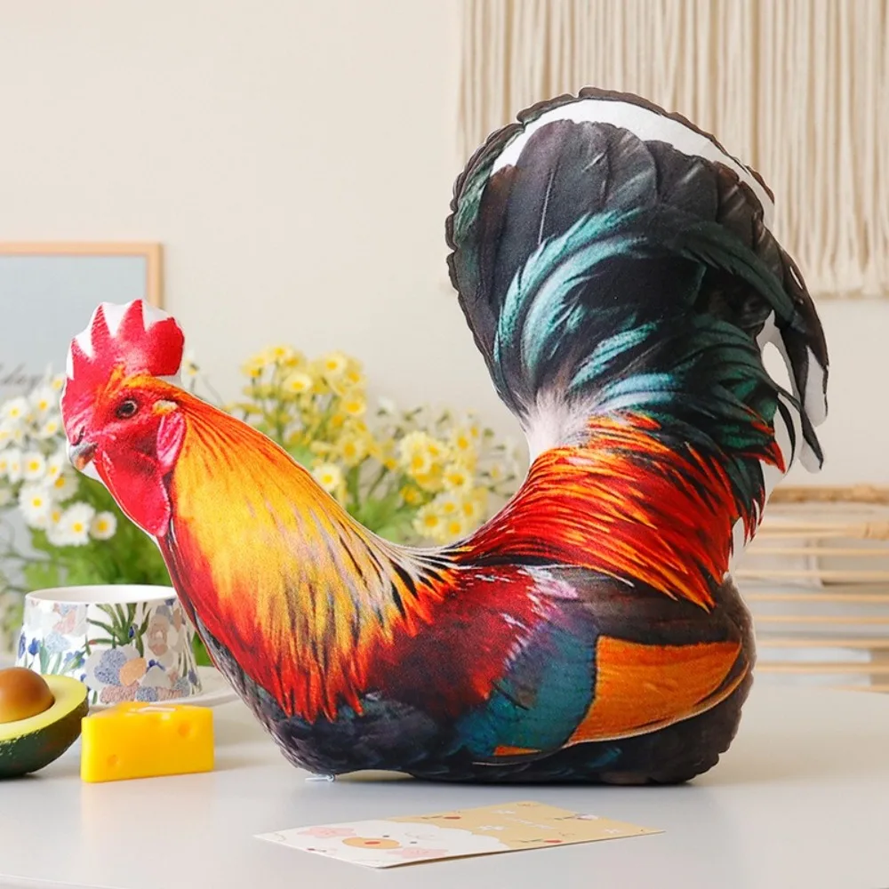 

New Simulation Design 3D Bird Plush Toy Lifelike Texture Colorful Printing Goose Toy Cute Steric Shape Soft Cushion Home Decor