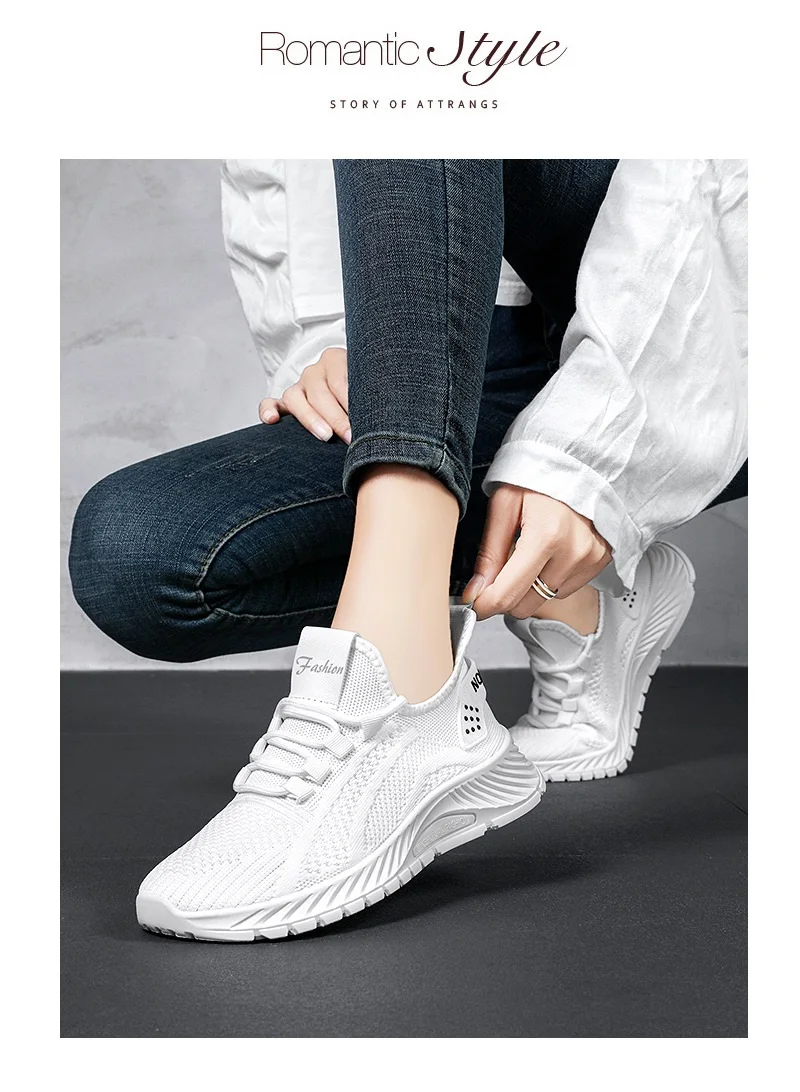 2024 neue Mode Damen weiche und bequeme Laufschuhe Frühling Freizeit Sport Mesh atmungsaktive Sportschuhe Trend Freizeit.