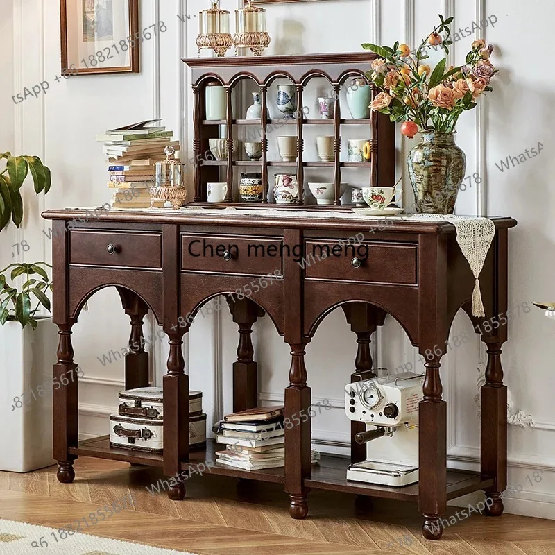 

Aesthetic Vintage Console Table Modern Luxury Entrance Hall Design Console Table Drawers Storage Tavolo Salotto Home Furniture