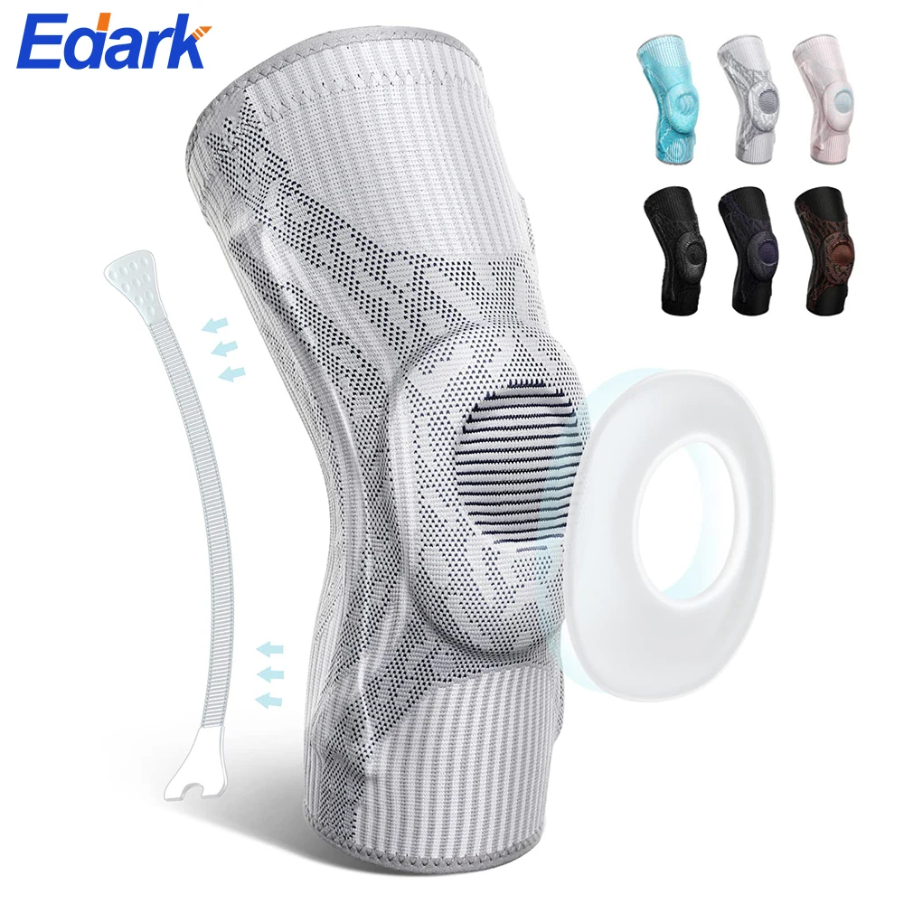 1 PCS Sports Compression Knee Brace Gel Pad Support & Side Stabilizers for Motorcycle Bicycle Outdoor Basketball Football