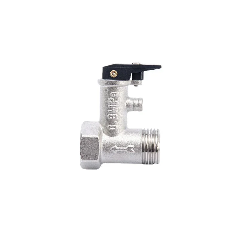 Electric water heater safety valve brass adjustable pressure relief spring exhaust one-way solar pressure relief valve