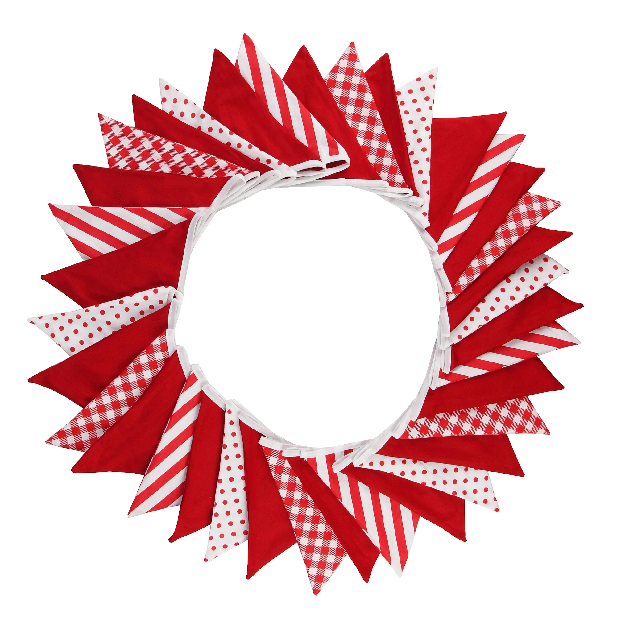 Neue 10 mt 36 fahnen Weiß Baumwolle Spitze Stoff Bunting Flags Hochzeit Party Dekoration Banner Hause Braut Dusche Bunting Garland – Detail 10