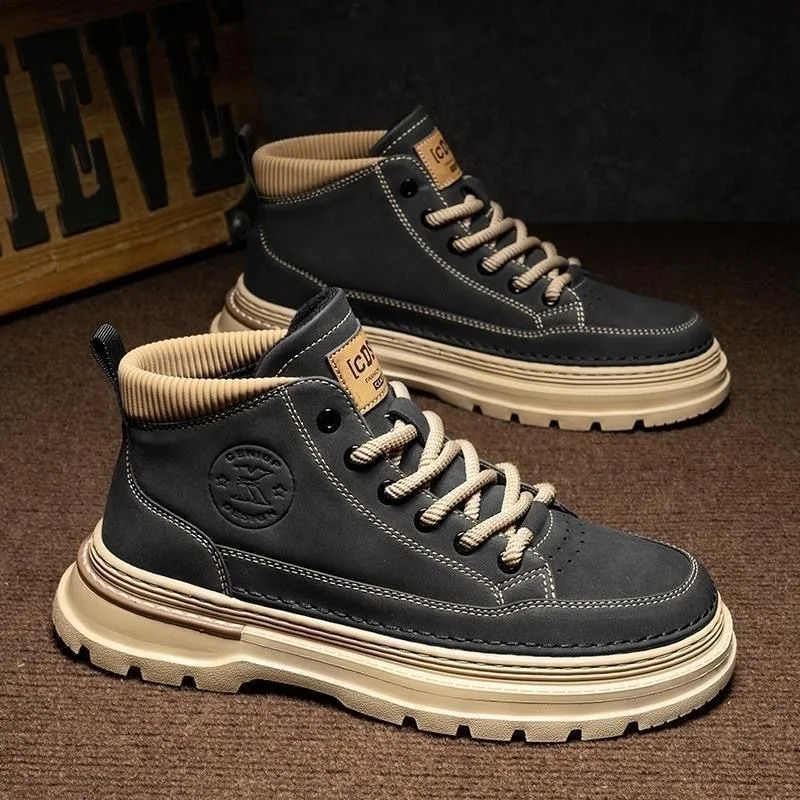 Bottes pour hommes 2026, chaussures en toile décontractées, chaussures d'hiver, chaussures de luxe de créateur, plateforme de cheville, moto, Chelsea, tactiques, cowboy, combat, travail, randonnée