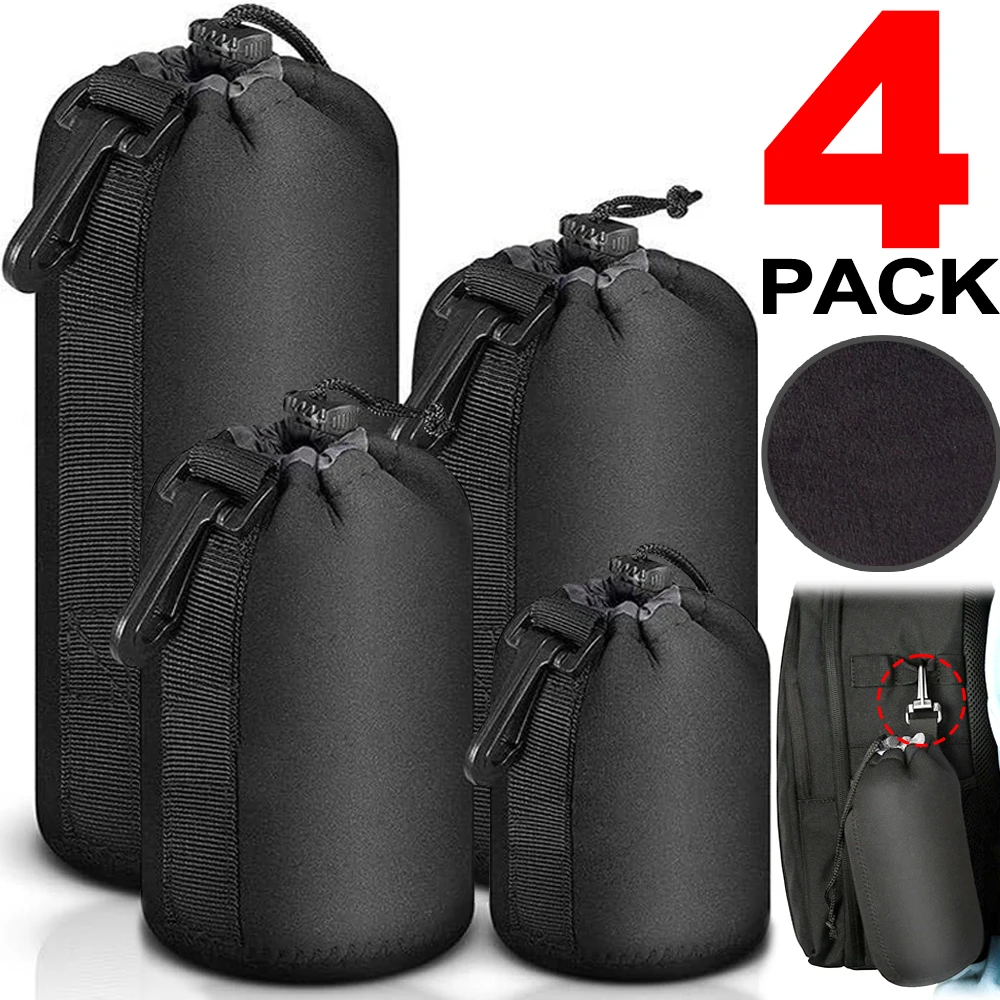 

Thickened Camera Lens Pouch Bag Drawstring Neoprene Protective Lens Cases for Sony Nikon DSLR Camera Protable Replaceable Bags