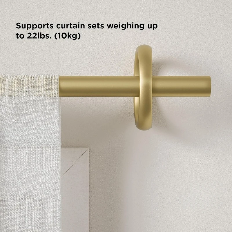 قضيب ستارة رينجليت للنافذة، قابل للتعديل من 42 بوصة إلى 120 بوصة، ذهبي #5