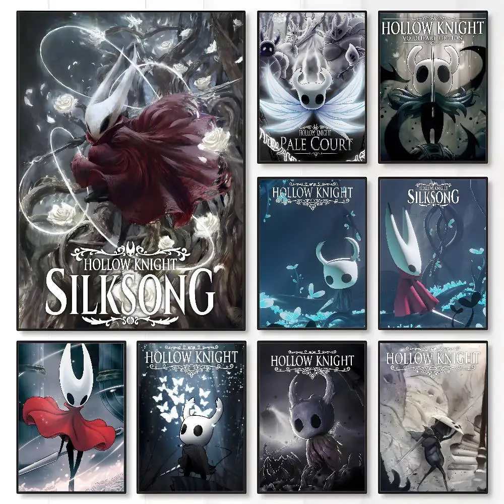 

Hot Popular Video Game H-Hollow Knight Poster High Quality Dorm Living Room Aesthetic Wall Decoration Painting Stickers Gift