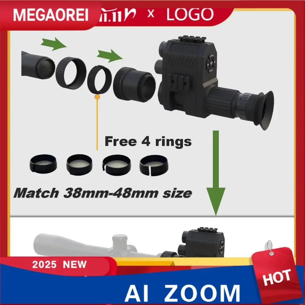 2023 Megaorei NK007 nueva actualización Venta caliente láser infrarrojo HD 1080P Monocular visor nocturno para caza telescopio cámara de caza