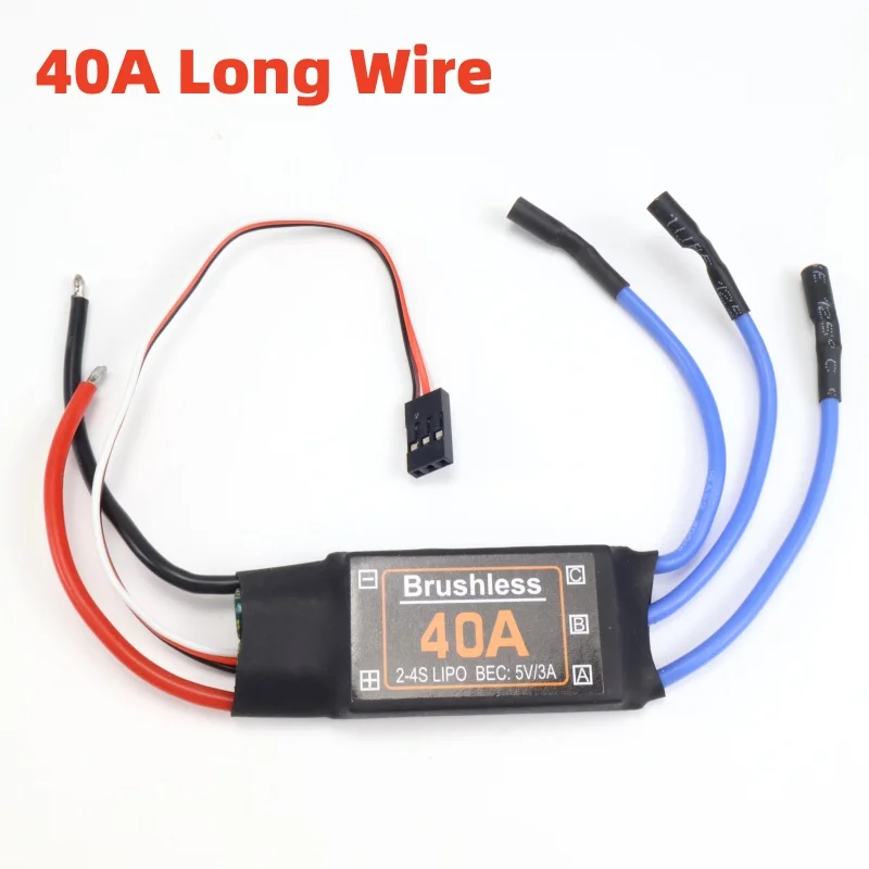 Bürstenloser 40A ESC Geschwindigkeitsregler 2-4S mit 5V 3A UBEC für RC FPV Quadcopter, RC Flugzeuge, Helikopter, F450, F550, S500, 30A M – Detail 6