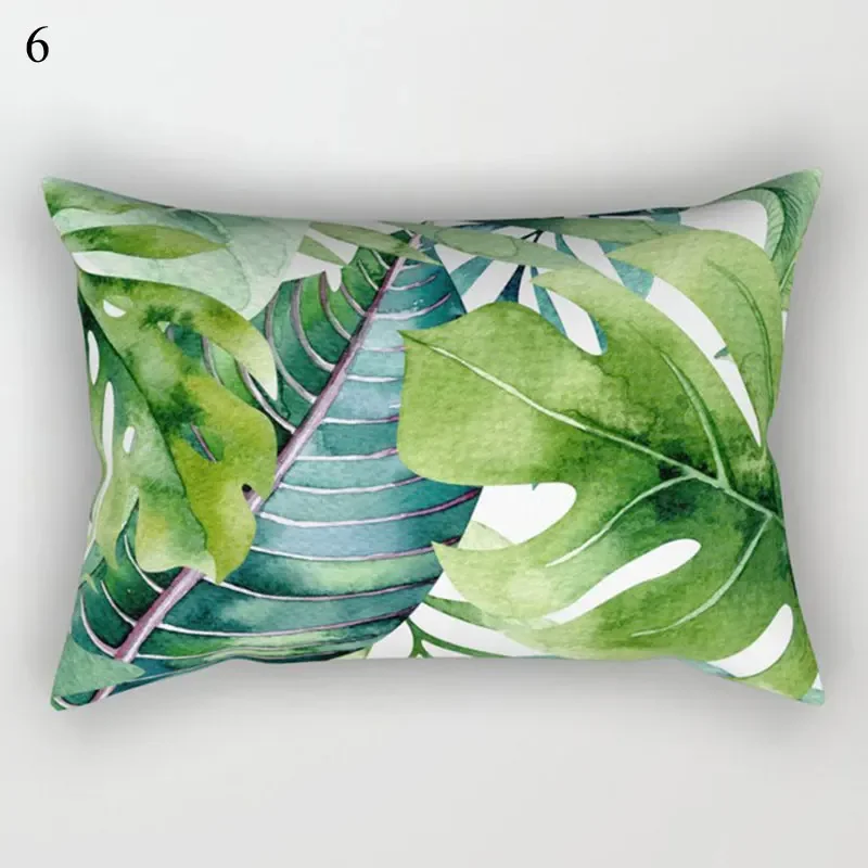 Tropical plant decoration Throw Pillow Pillowcase Modern Bohemian sofa Living Room car cushion Cover Green  pillowcase