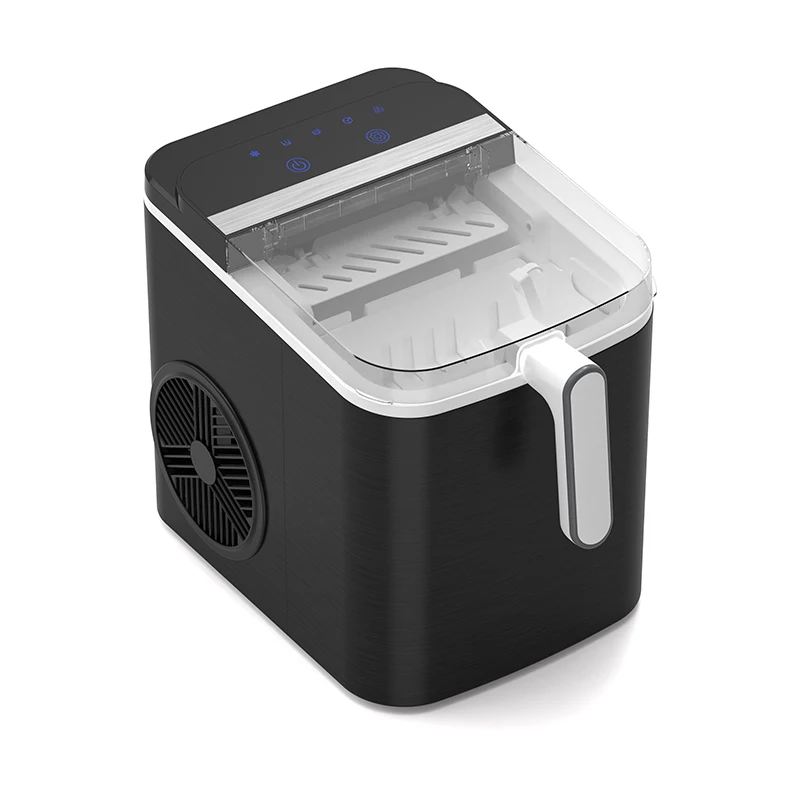 Portable Electric Countertop Automatic Ice Maker Machine with Bullet Shaped Ice Cubes 12kg/24hrs Capacity for Home Use