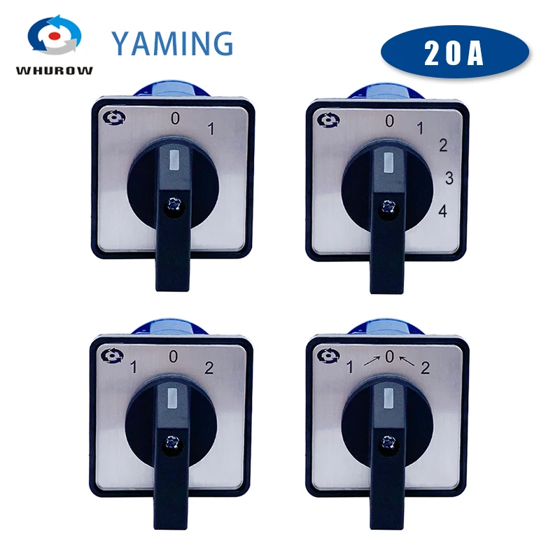 Yaming Electric LW26 YMW26-20/2M met waterdichte behuizing IP65 omschakelbare draaiknop hoofdschakelaar 20A 2-polig