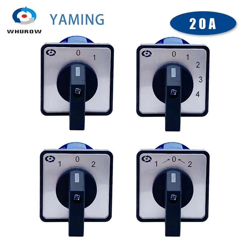Yaming Electric LW26 YMW26-20/2M With Waterproof Enclosure IP65 Changeover Rotary Cam Main Switch 20A 2 Poles - Image 4