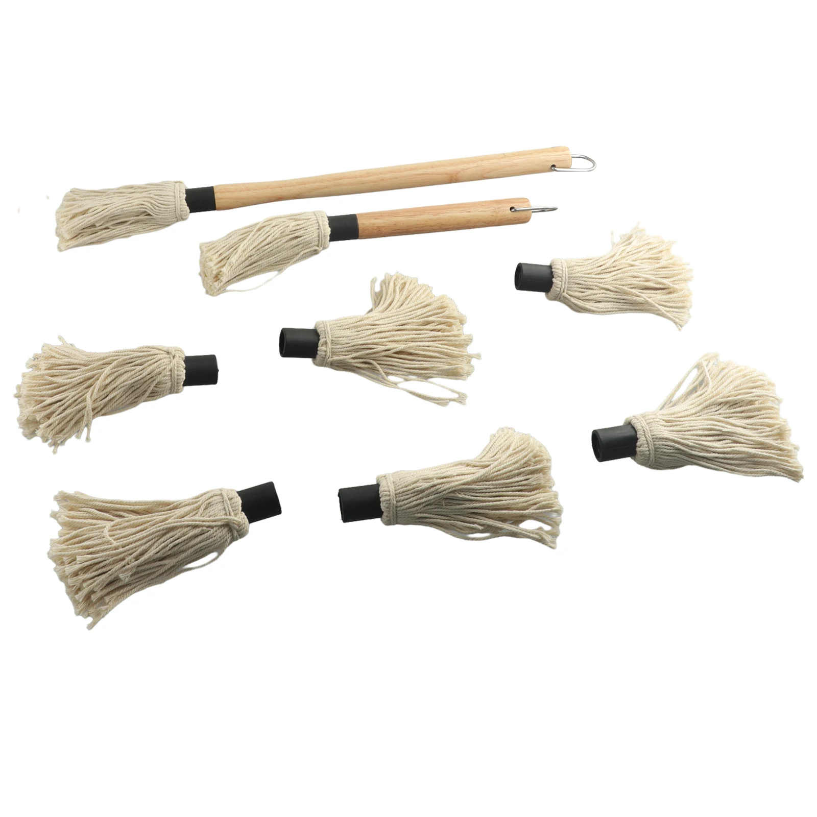 Dip Brush alat BBQ, sikat BBQ 1/8 buah Aksesori memasak untuk saus BBQ memanggang pegangan kayu sikat memanggang pel