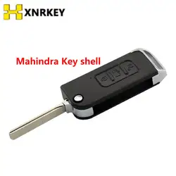 XNRKEY Replacement Remote Key Shell Case Fob 3 Buttons Cover For Indian Mahindra Key No Logo