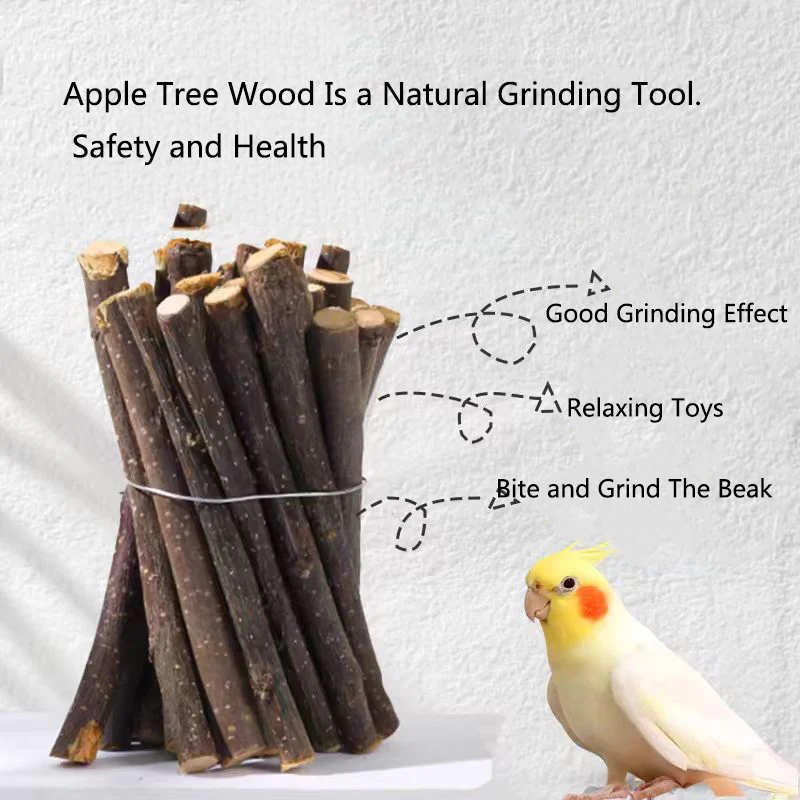 Professional Bird Parrot Teeth Grinding Apple Tree Stick Minerals Molar Stone Toys for Chinchilla Hamster Small Pet Toys Supply