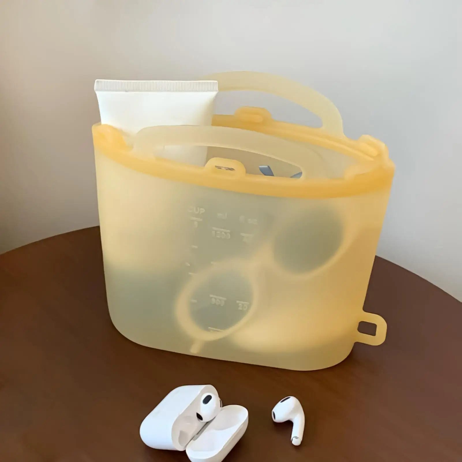 Swim Bag Silicone Large Capacity Washable Reusable Tote Wet Clothes Bag for Pool Travel Gym Camp Shower Daycare Towel Sunscreen