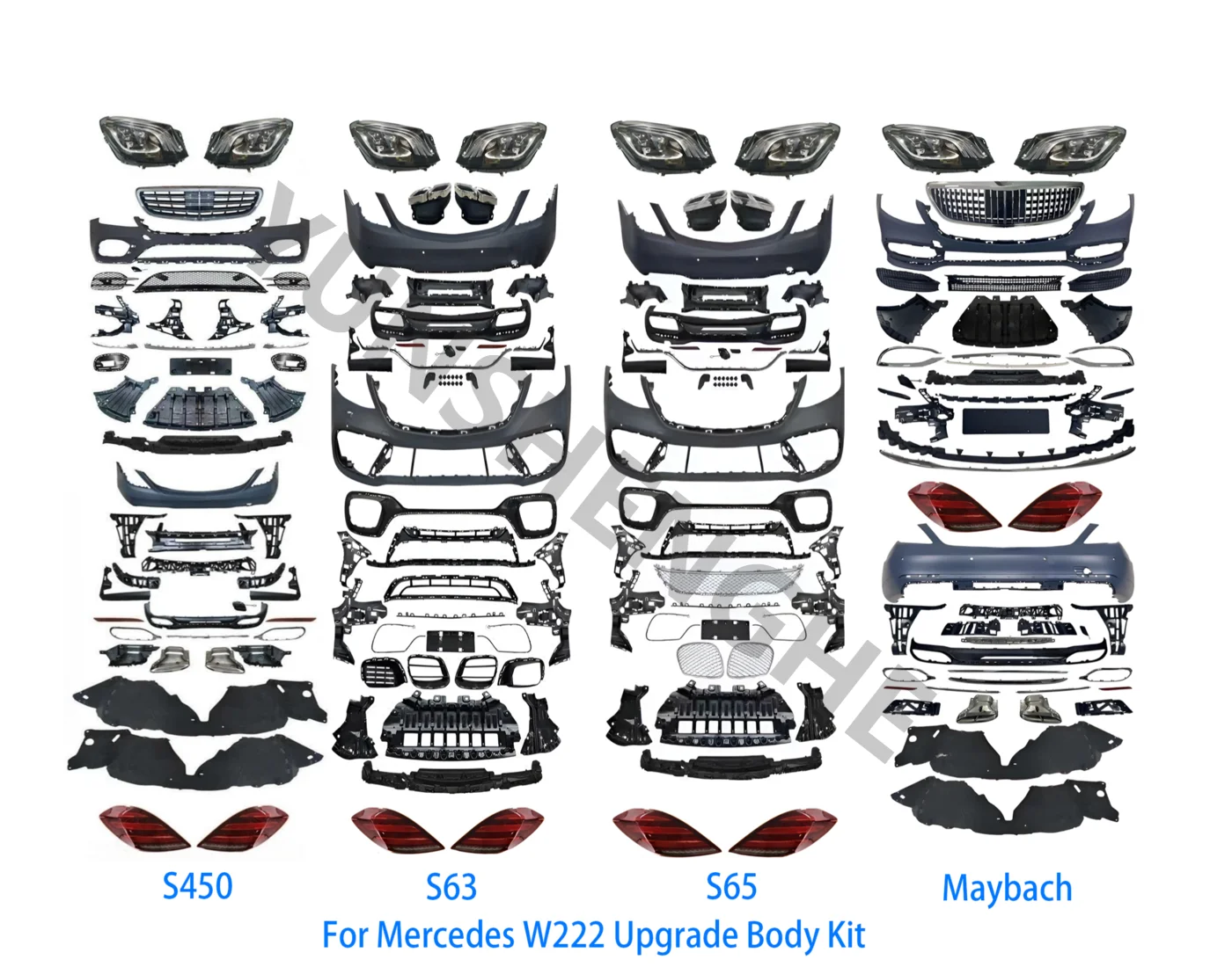 

STLFHigh Quality for S-Class W222 14-20 Style Upgrade S450 S63 S65 Maybachs Body Kit with Bumper Headlights Taillights