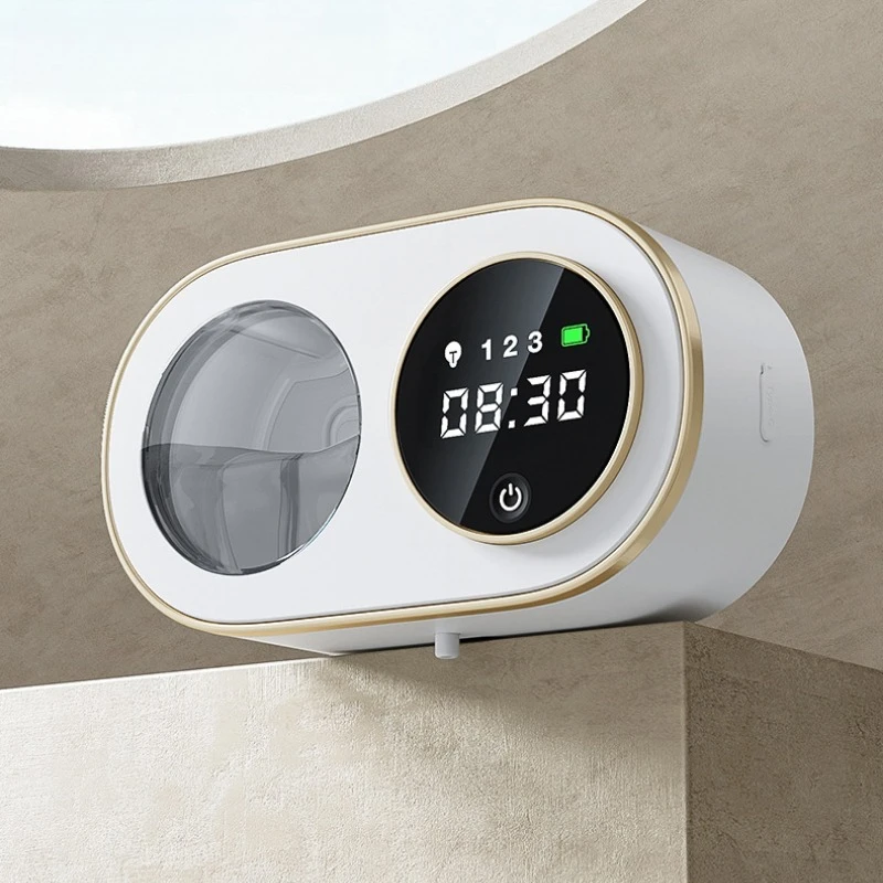 Wall Mounted Automatic Soap Dispenser with Large Capacity Non-contact Rechargeable Sensor Kitchen with LED Intelligence Cleaning