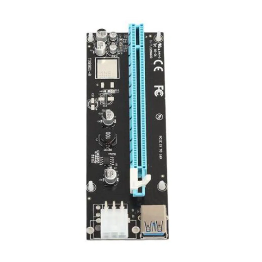 USB 3.0 MINI PCI-E TO PCIe PCI 1X ด่วนไปยัง16X Extender Riser การ์ดอะแดปเตอร์ SATA 6Pin สายไฟสำหรับการทำเหมืองแร่ BTC