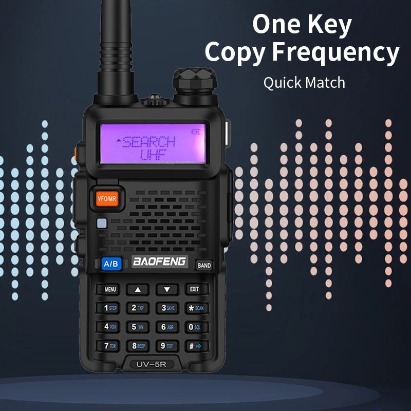 Baofeng-walkie-talkie UV-5R Airband, Radio portátil bidireccional potente, frecuencia de copia inalámbrica, AM, FM, estación de caza de largo alcance, 2024