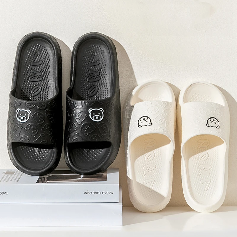 Women Summer EVA Slippers Indoor Home Bath Non Slip Soft Wide Comfort Couple Slippers Unisex Outdoor Beach Flip Flops Men Slides