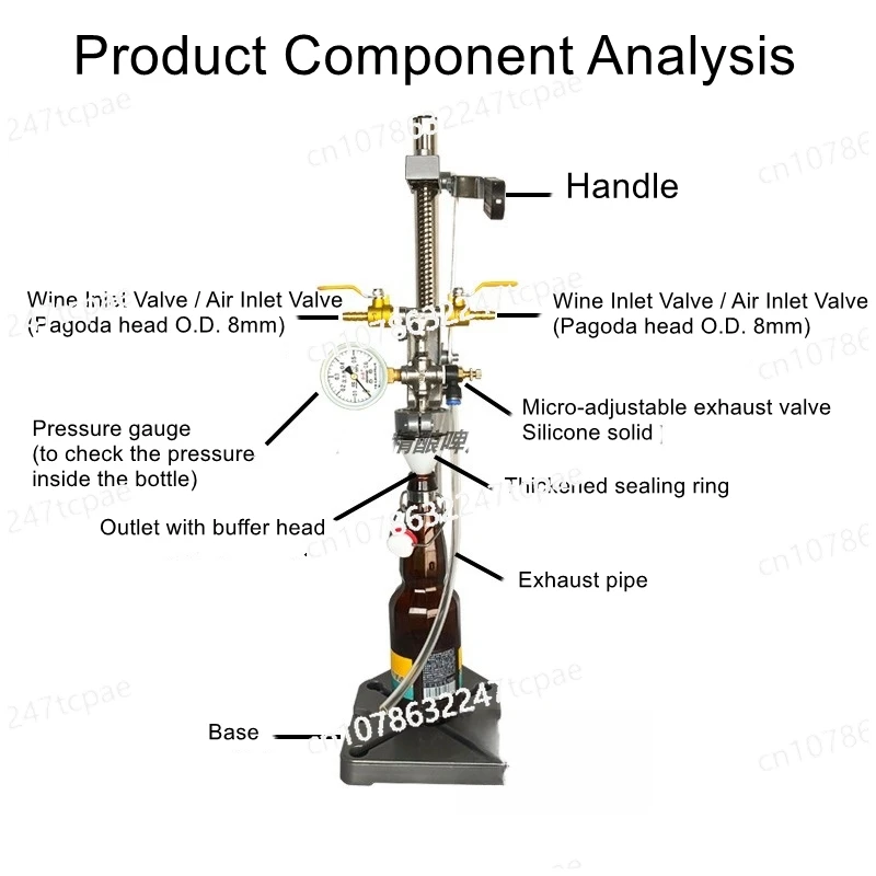 Self-brewed beer isobaric filling machine Defoaming bottling equipment PET bottle liquid manual filling machine