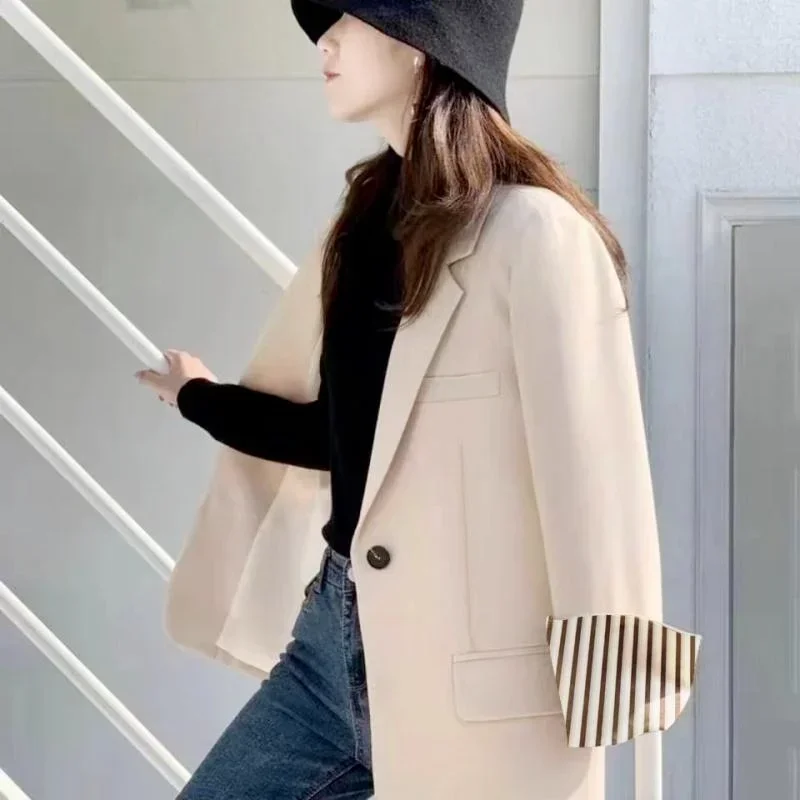 Oversize Blazer Women 2025 New Korean Loose Jacket Casual High Street Patchwork Designs Suit Blazer Long Sleeve Female