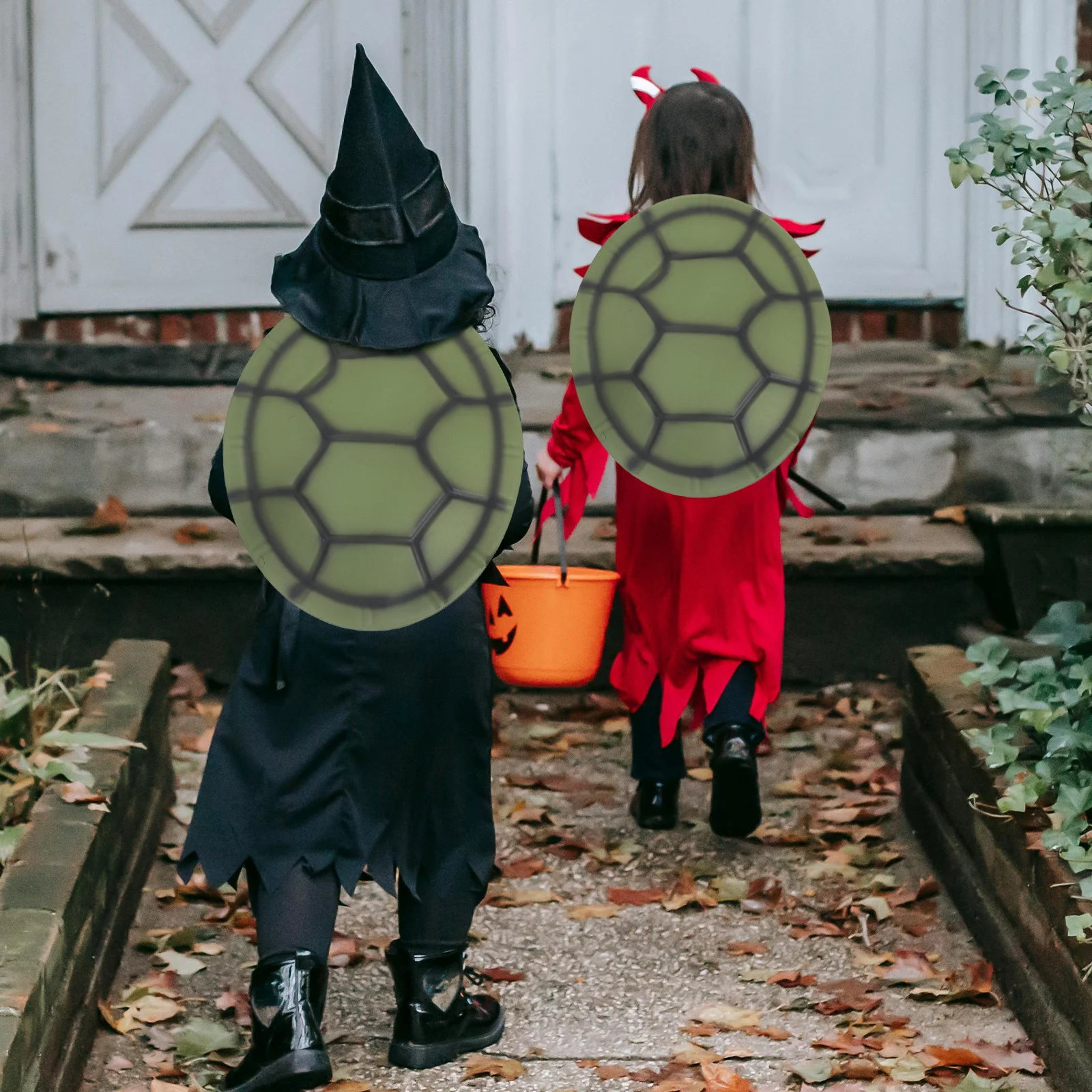 

3Pcs Turtle Shell Prop Lightweight Comfortable Costume Elastic Band Halloween Cosplay Party Performance Tortoise Shell