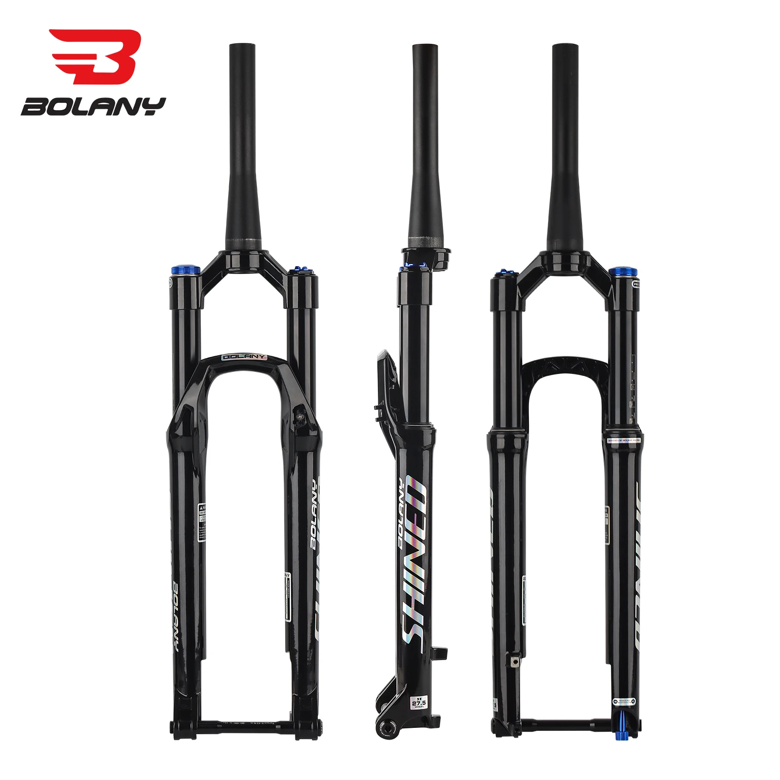 BOLANY Bicycle Fork 26 27.5 29Inch 120 Travel Air Oil Suspension Boost Thru Axle MTB Air Fork R29 Damping Adjustable Bike Part