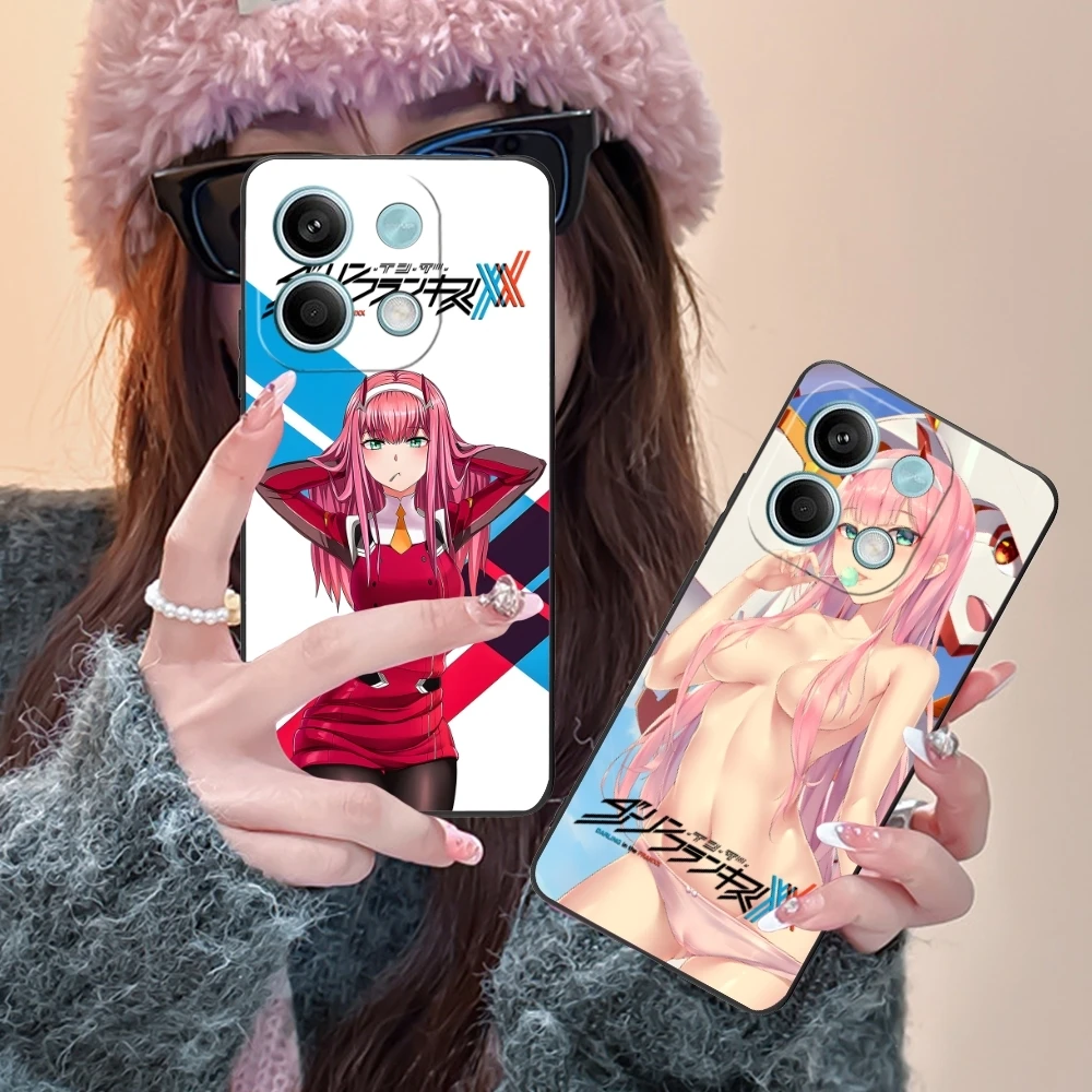 Darling FranXX Zero Two Mobile Cell Phone Case for Xiaomi POCO M6 M5 M4 M3 X6 X5 X4 X3 F6 F5 F4 F3 F2 C40 Pro GT 5G Black Cover