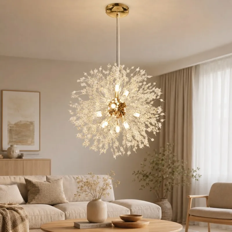 Modern Dandelion LED Pendant Light Starburst Hanging Lamp for Living Room Dining Room Bedroom Home Decor
