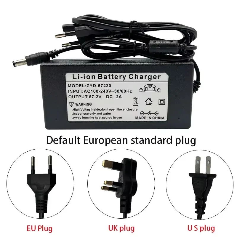 60V 16S2P 38000mah 18650 Li-ion Battery Pack 67.2V Suitable for Electric Bicycle Scooter Scooter Children\'s Car Built-in BMS