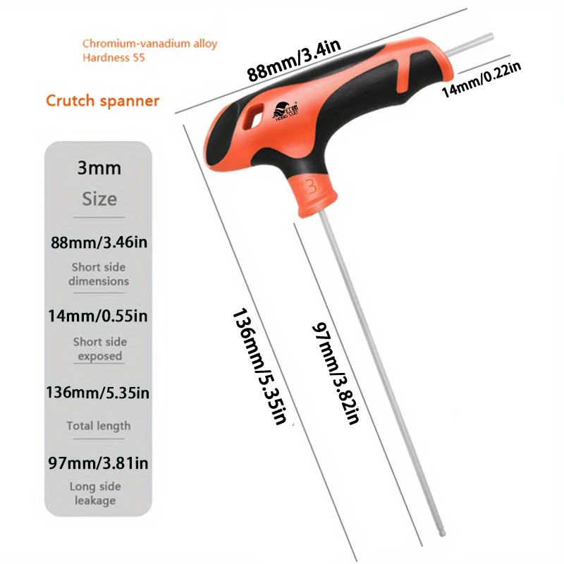 2/2,5/3/4/5/6/8/10mm Kugelkopf/Flachkopf Sechskantschlüssel Handwerkzeug Universal Schnellwechseladapter Chrom-Vanadium-Stahl Sechskant – Detail 9