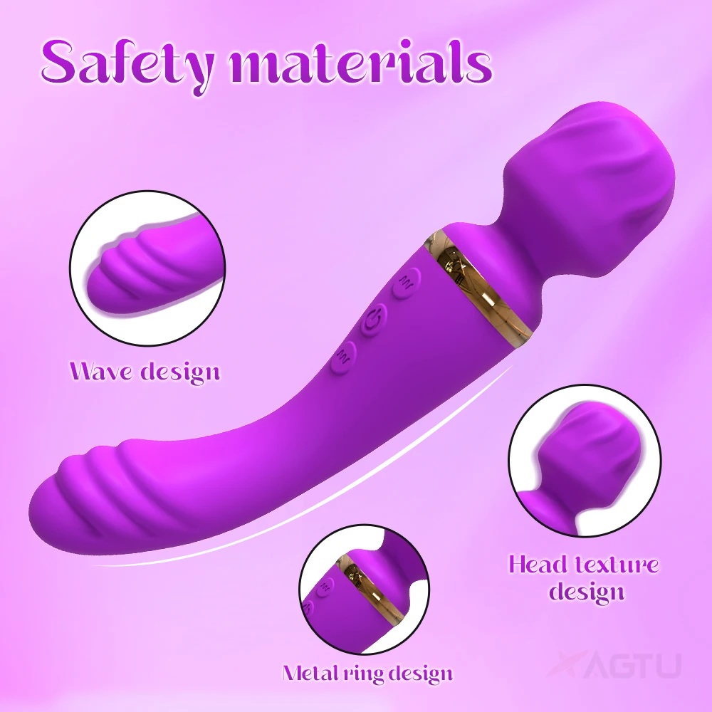 2 Motors Vibrator for Women Clitoris Stimulator G Spot Dildo  AV Magic Wand USB Rechargeable Adult Goods Female Sex Toys