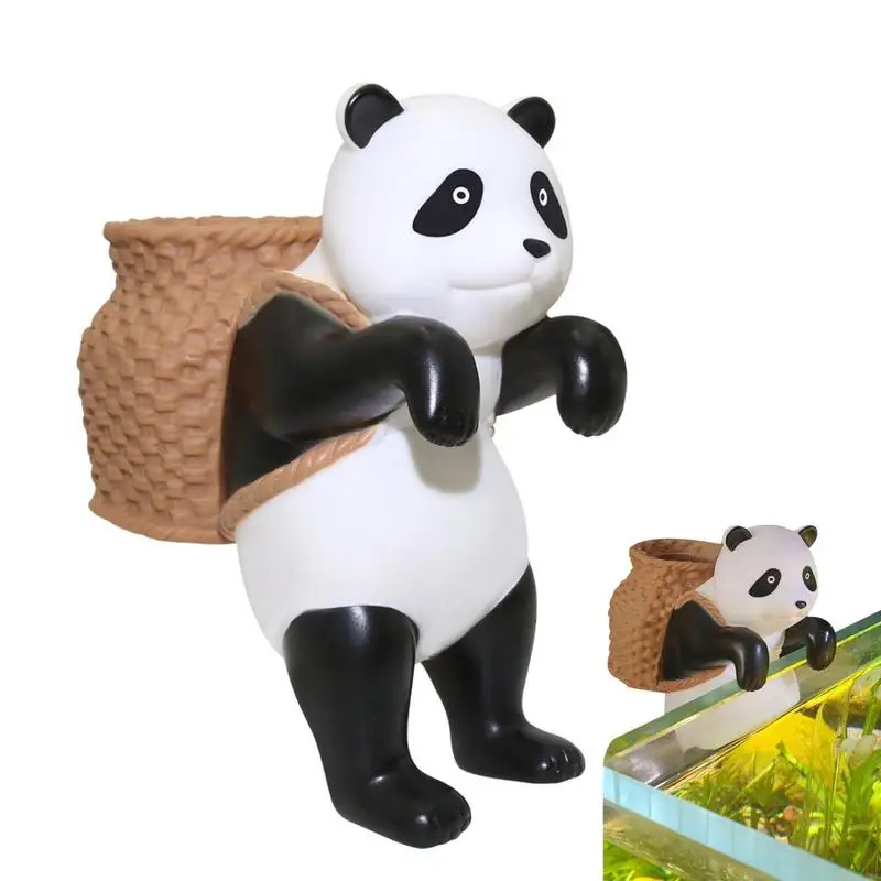 Fish Tank Hanger Cute Panda Fish Tank Hanger With Backpack Storage Bag Fish Tank Accessories For Friends Families And DIY