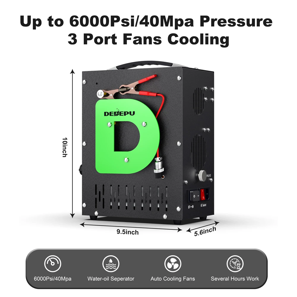 DEDEPU Brand Auto-Stop Paintball Scuba Tank Compressor 4500Psi 30Mpa PCP Air Compressor Swim & Dive Gear & Accessories