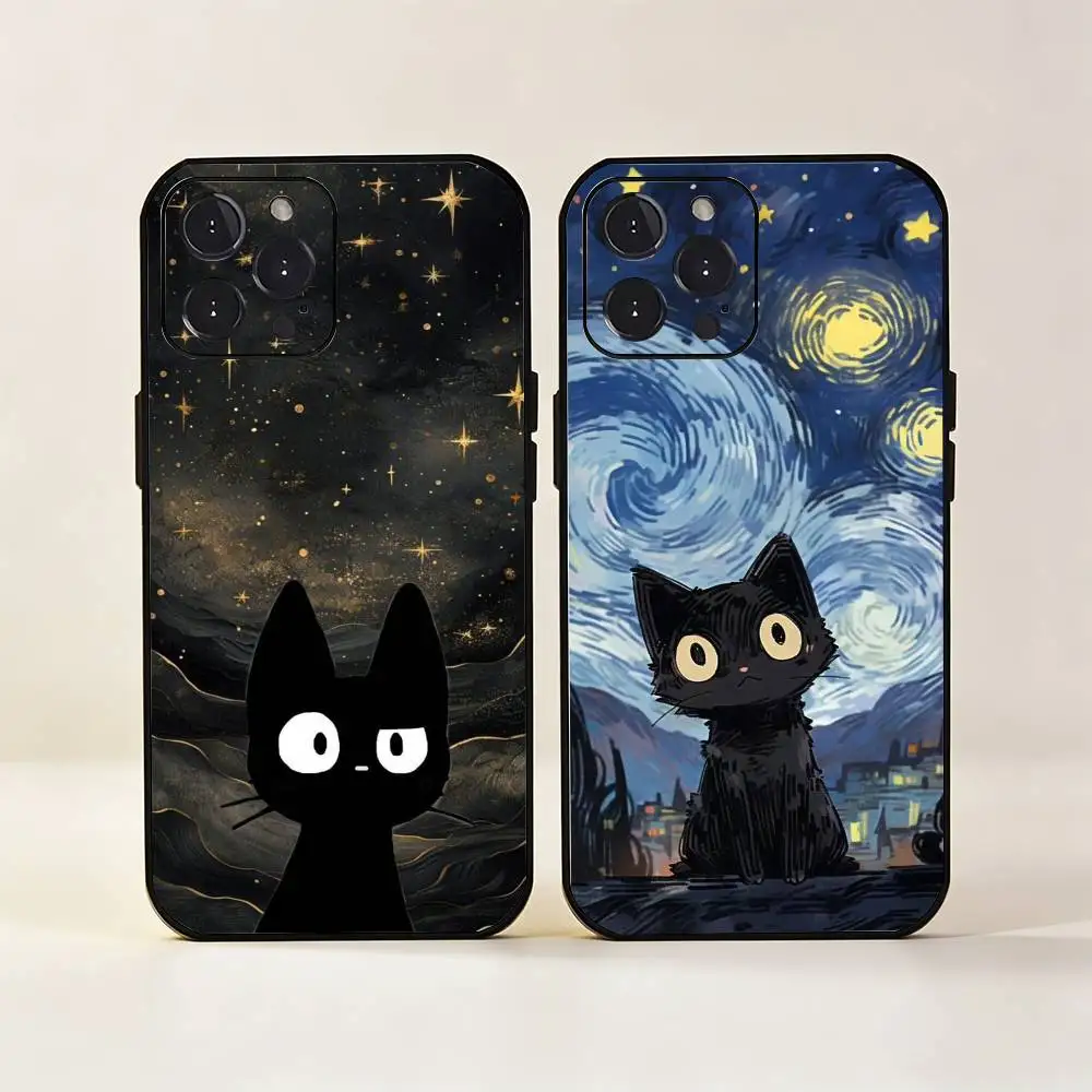

Van Gogh Art Cute Phone Case Silicone black Soft For IPhone 17,16,15,14,13,12,11,SE,Plus Pro Max