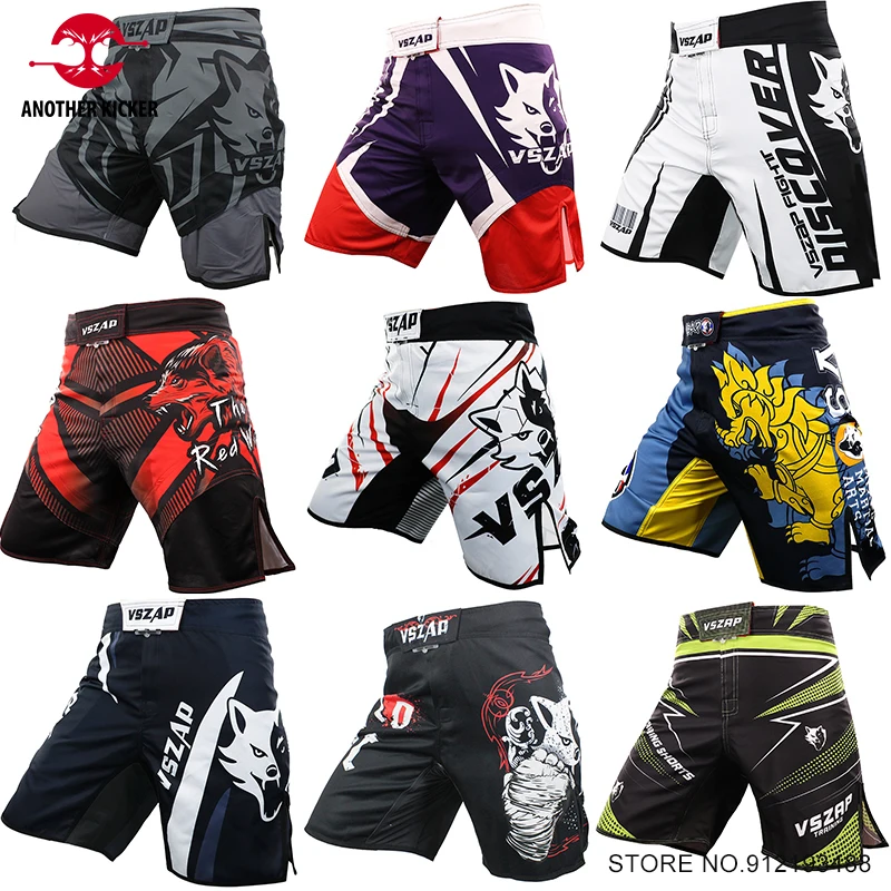 Spodenki MMA męskie spodnie bokserskie VSZAP Kickboxing treningowe spodenki grapplingowe siłownia oddychające sztuki walki Muay Thai Cage Fight Wear