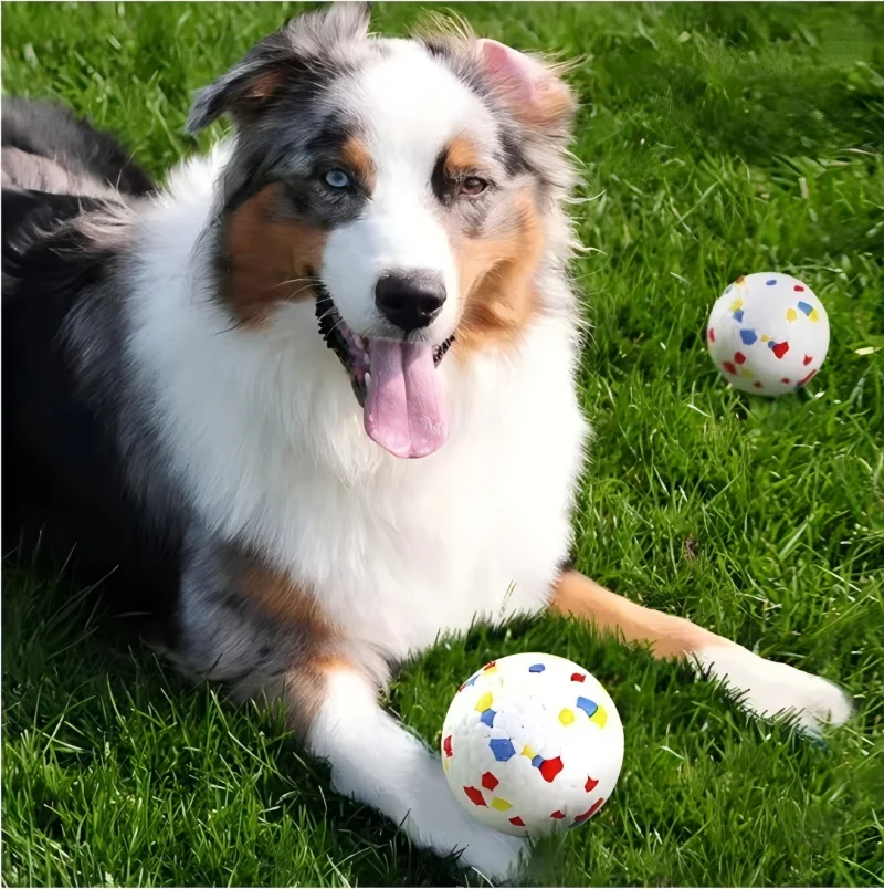 6 Stück 5cm ETPU Hundebälle, Unzerstörbares Ungiftiges Kauspielzeug, Schwimmendes Zahnreinigungsspielzeug für Kleine Hunde und Welpen – Detail 4